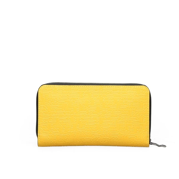 کیف پول چرم درسا زنانه مدل زرد - تصویر 3